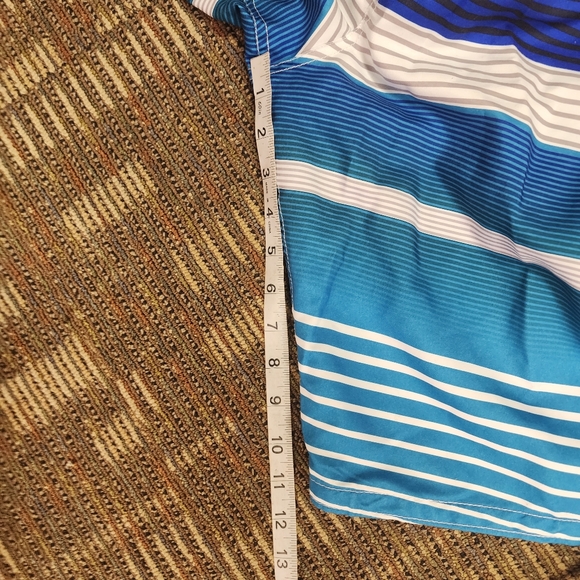 OP Men's Blue White Striped Swim/Board Trunks Size 2XL - Picture 9 of 11